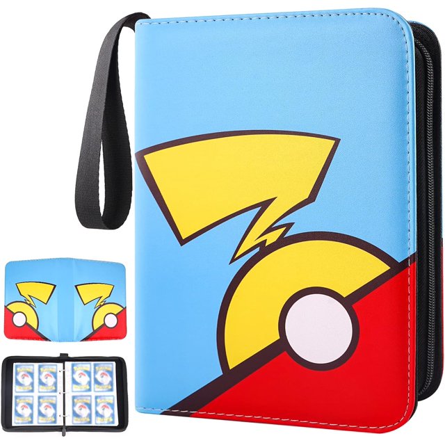 Card Binder 4Pockets, 400 Pockets Card Holder with 50 Removable