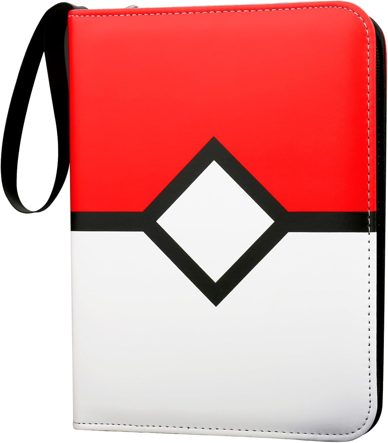 Card Binder with 4 Pockets with Zipper for 50 Pages, 400 Reversible Pocket PU Waterproof Collector's Binder, 3-Ring Zipper Collector Card Album for MTG TCG Sports Cards Game Cards