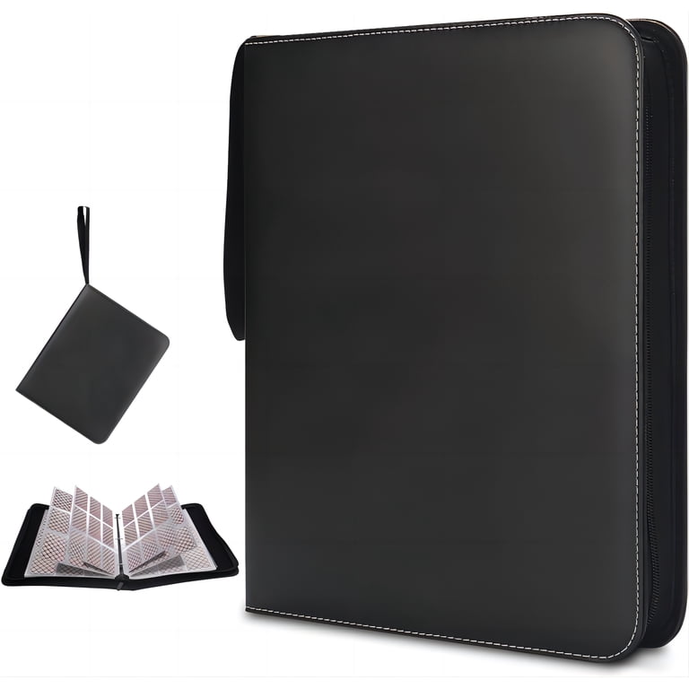 Card Binder, 9 Pocket Waterproof Baseball Card Binder, 50 Pages Holder with up to 900 Cards, Portable with Zipper, Can Store a Variety of Game Cards,Black - Walmart.com Card Binder, 9 Pocket Waterproof Baseball Card Binder, 50 Pages Holder with up to 900 Cards, Portable with Zipper, Can Store a Variety of Game Cards,Black - Walmart.com
