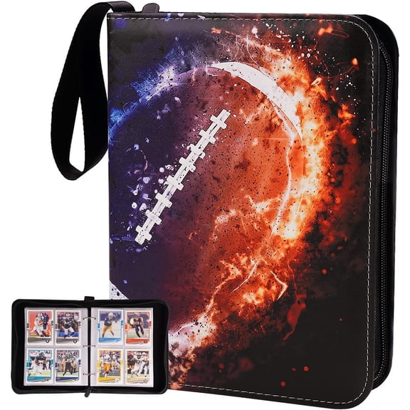 Card Binder Compatible with Football Card, Trading Card, for MTG and Other TCG, Fits 400 Cards with 50 Removable Pages, Card Holder Collector for Standard Size Card