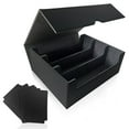 thumbnail image 1 of Card Box Card Binder Holder Trading/Baseball Card Storage Hold 1800+ Leather Magic Closure Card Protectors Grey, 1 of 8