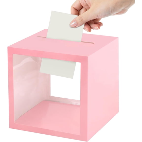 Card Box with Clear Window Thickened Wedding Box for Wedding Reception Birthday Anniversaries Engagements Shower Graduation Party Decorations