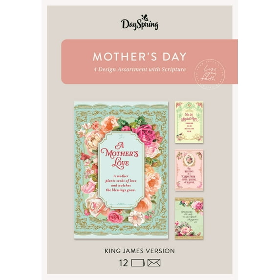 Card-Boxed-Mother's Day/Vintage Pattern (Box Of 12)