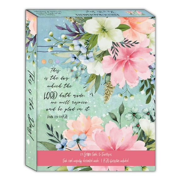 Card-Boxed-Shared Blessings-Encouragement-Flower Box-Forever (Box Of 12)