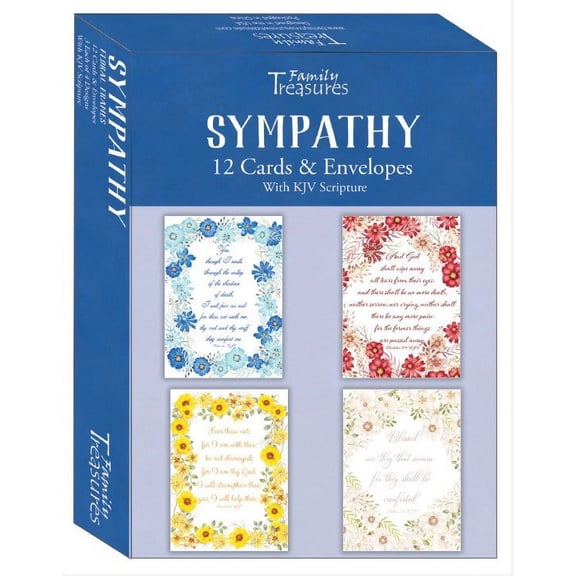 Card-Boxed-Sympathy-Floral Frames (Pack Of 12)