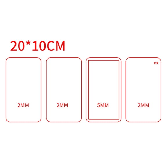 Card Brick Transparent Acrylic Plate Mold Empty Plates for Hand-Making Craft