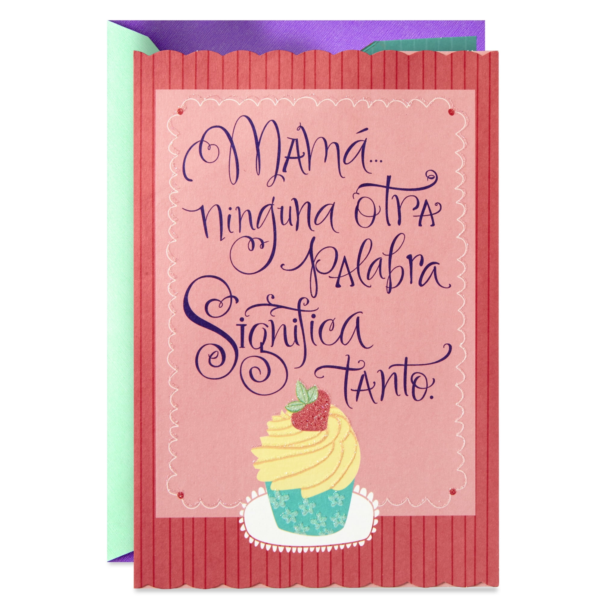 Hallmark VIDA Spanish-Language Birthday Card for Mom (No Other Word Means so Much), 1 count