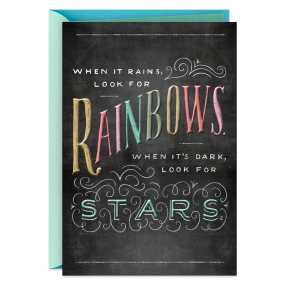 Hallmark Encouragement Card (When It Rains, Look for Rainbows)
