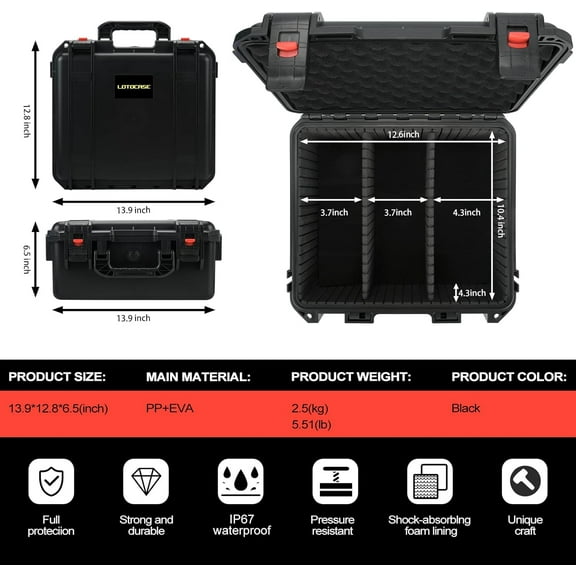 Card Case Storage for Graded Sports Cards - PSA Baseball, Basketball, Football Trading Card Holder, Waterproof Protective Organizer Box for Zion, Slab, Top Loader, Magnetic (Holds 600+Toploaders)