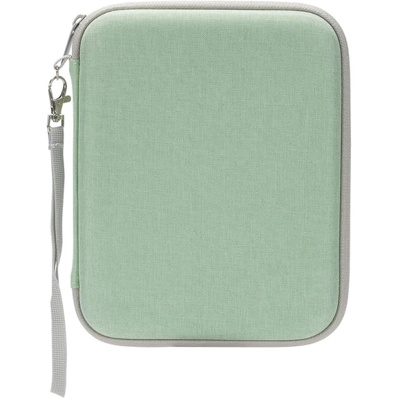 Card Case for cards, Soft Portable Folder with Zipper & 80 Pockets Player & Mini Audiobook Cards, Card Binder Holder with Sleeves for Travel (Green)