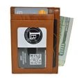 thumbnail image 1 of Leatherboss Genuine Leather Men's Slim Card Holder 4 Credit Card Slots, Handcrafted, Brown, 1 of 9
