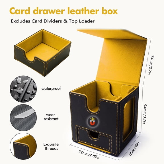 Zorara Card Deck Box Commander Display Fits 100 Double-Sleeved Cards DiceTray 1 Pack