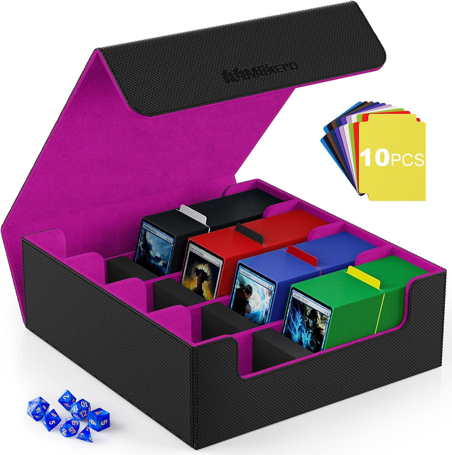 Card Deck Case for Trading Cards 1800+, Trading Card Storage Box with ...