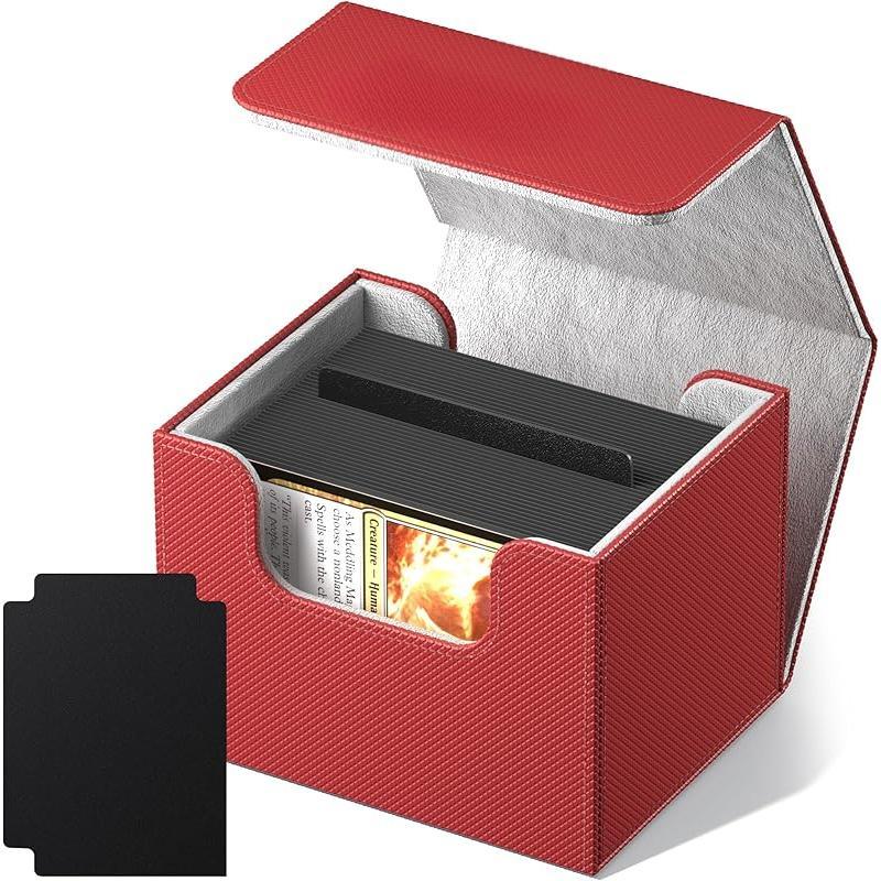 Card Storage Box For 1800+ Cards BAREFOOTD2U Trading Card Storage Box |  Holds 1800+ Cards | Magnetic Closure With Dividers & Spacers MTG Yugioh Card  Box