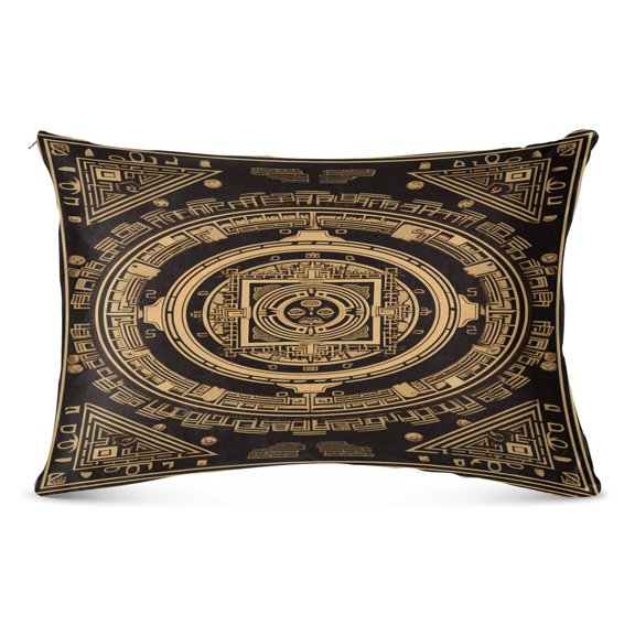 Card Design Ancient Symbol Plush Pillow Cases Queen Size Ultra Soft Warm Pillowcases with Zipper 20"x30"