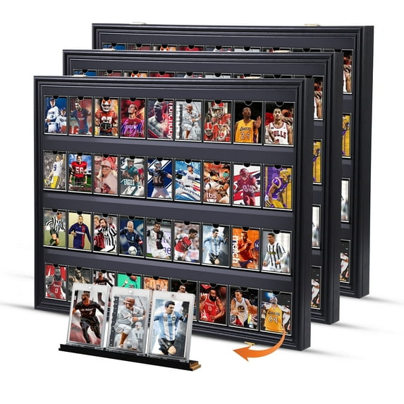 Card Display Case, Graded Sports Card Display for Basketball Football Hockey Trading Cards with UV Protection Acrylic