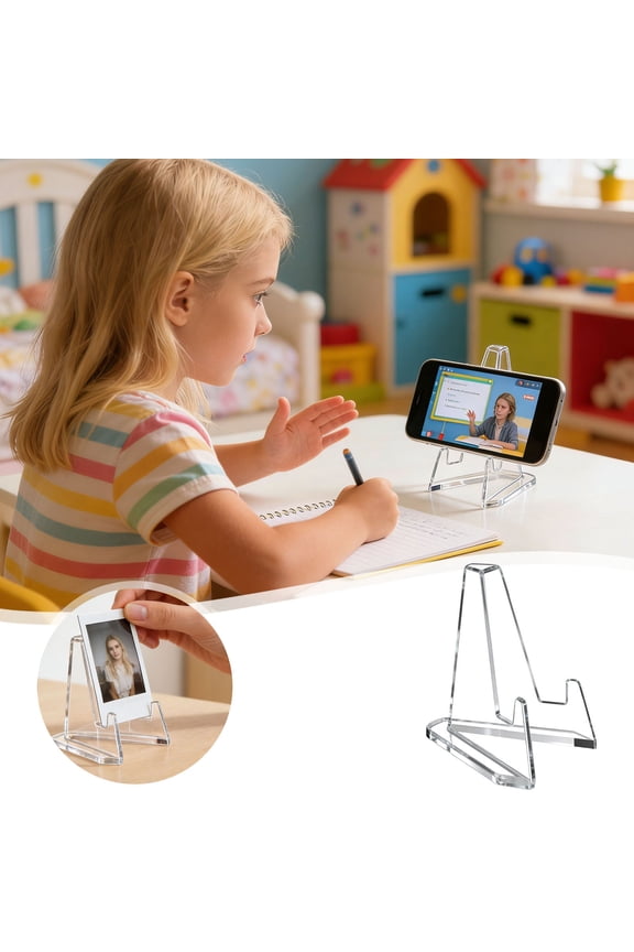 Card Display Stand, 10 Pack Small Easel Stand, Acrylic Picture Holder Stands, for Challenge Coin Graded Card Sports Card Trading Card Card Baseball Card (2.17 Inch Tall)