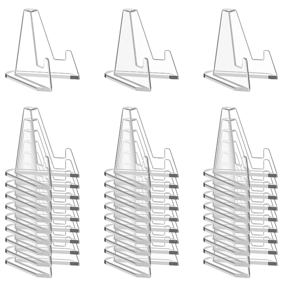 Card Display Stand,40Pack Clear Card Stands,Acrylic Card Holder,Mini Card Stands for Sports Cards,Coin Stands,Graded Card Display