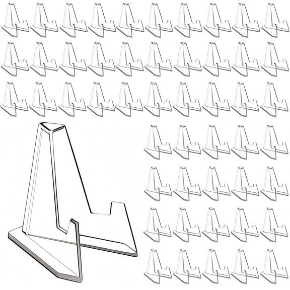 50 pack Card Display Stand, Small Stand, Acrylic Picture Holder Stands, for Challenge Coin Graded Card Sports Card Trading Card (2.2Inch Tall)