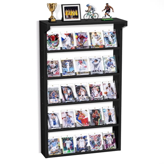 Card Display Stand for Wall, Wooden Graded Card Display Stand