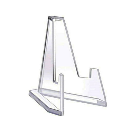 Card Display Stands Clear Plastic Mini Card Stand for Sports Graded Trading Baseball Football Card White 2.1 In