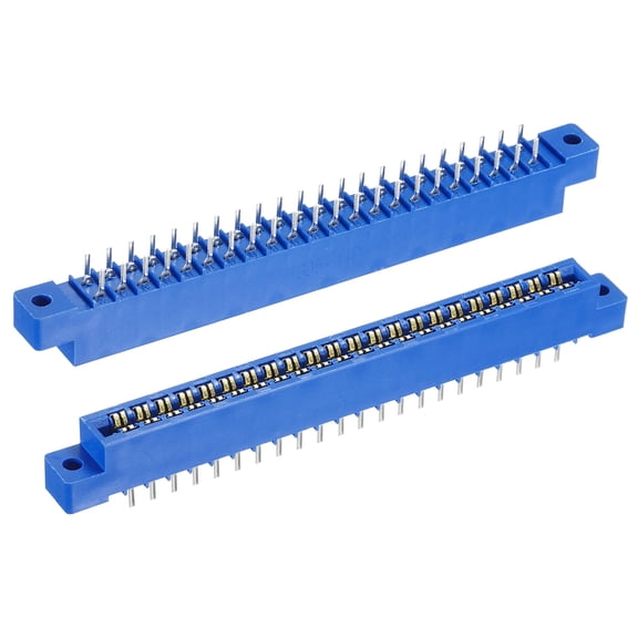 Card Edge Connector Blue Socket 44 Pin 3.96mm Pitch for Printed PCB Circuit Board, Arcade, Pack of 2