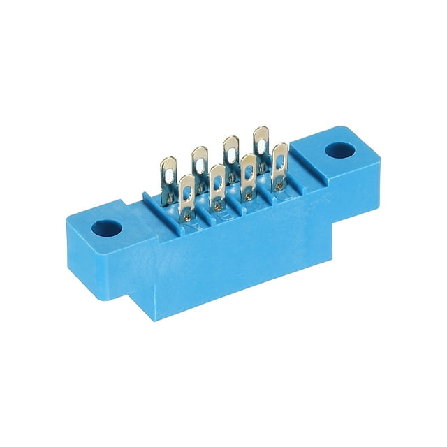 Card Edge Connector Blue Socket 8 Pin Solder Eyelet 3.96mm Pitch for
