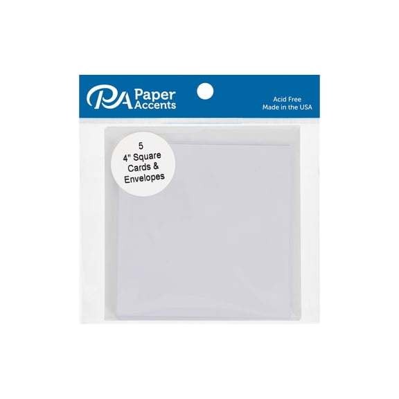 Card & Env 4x4 5pc White