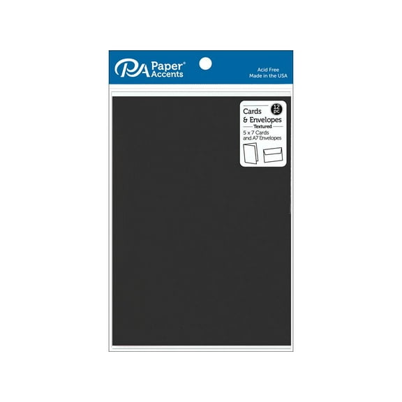 Card & Env 5x7 12pc Textured Deep Black