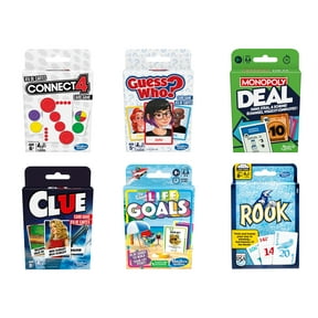 Card Game Bundle: Monopoly Deal Refresh, Rook Card Game, Life, Clue, Guess Who, and Connect 4