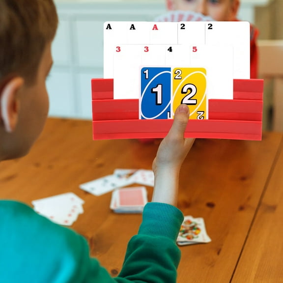Card Game Card Holders Space Saving Plastic Card Holders Large Capacity Playing Card Holders Portable Storage Game Card Tray Keep Focusing Playing Card Rack for Kids