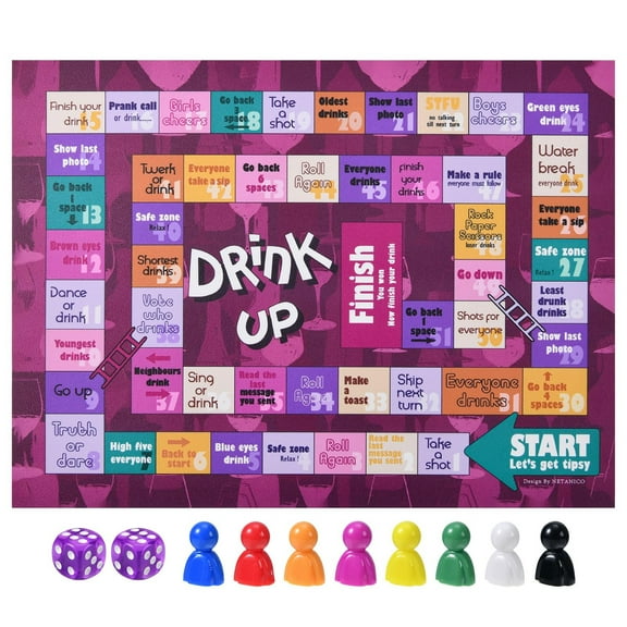 & Card Game ToysDrinking Board Game for Adults – Interactive Party Drinking Game Desktop Puzzle for Couples Social Game for Game Night