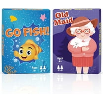 Card Games,Go Fish and Old Maid Card Game for Kids Ages 4-8,Fun Classic Interactive Games for Kids Toddlers Adults,Perfect for Stocking Stuffers Gifts,Family Game Night Party Games(Go Fish&Old Maid)