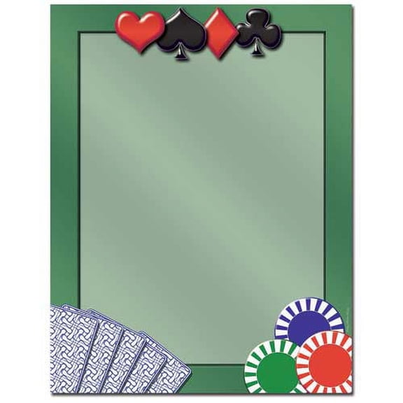 Card Games Letterhead Laser & Inkjet Printer Paper, 100 Sheets