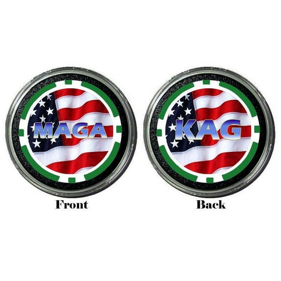 Card Guard - MAGA ~ KAP TRUMP - Funny Protector Holdem Poker Chip / Card Cover - Green
