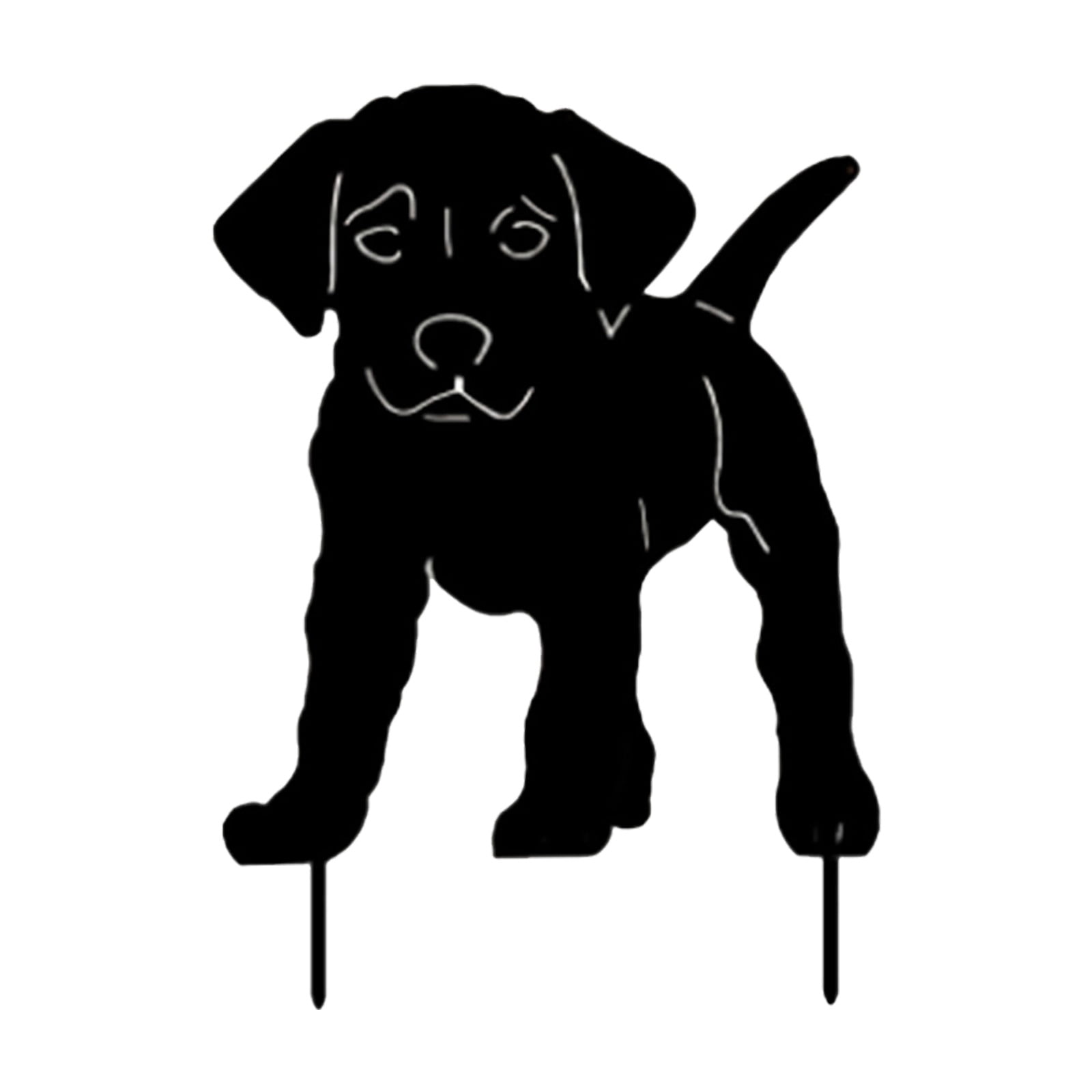 Card Holder Acrylic Creative Garden Placement Garden Courtyard Dog Card Outdoor Card