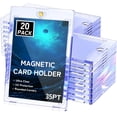 thumbnail image 1 of Magnetic Card Holder, 20 Pack 35pt One Touch Card Holder, Card Protector, 1 of 7