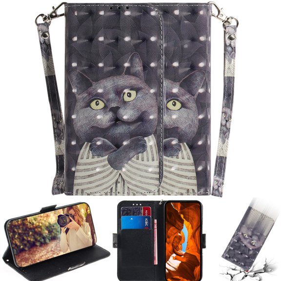 Card Holder Kickstand Case for iPhone 11 12 13 14 Pro 14 Plus XS Max XR, Shockproof Protective Cover with Card Slot & Foldable Stand, Slim Anti‑Scratch Wallet Phone Case for Apple iPhone