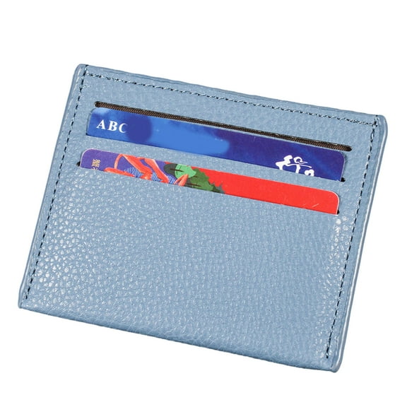 Card Holder Multi Slot Card Holder PU Leather Pocket Wallet Cash Holder Slim Solid Color Credit Card