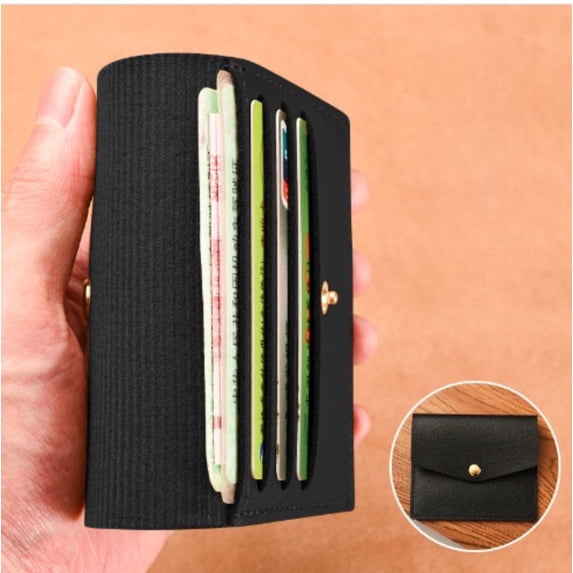 Rivete Button Card Holder, Small Envelope Style Card Wallet with Snap Button for ...