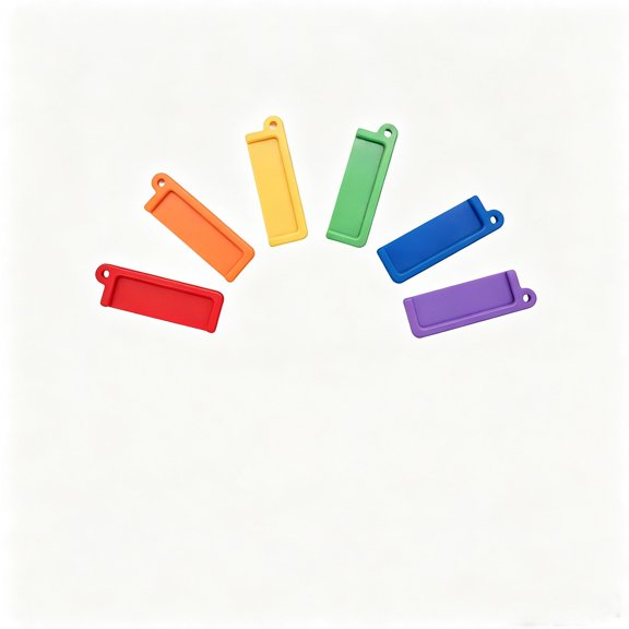 Card Holder Tags Set 12 Pcs With 2 Loops Portable Label Rings For Storage