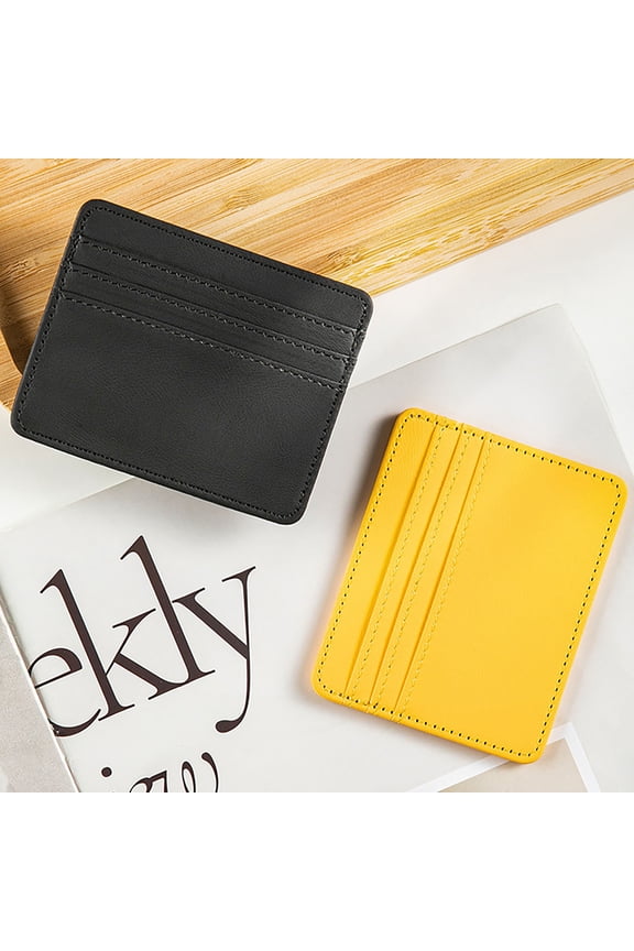 Card Holder Wallet Ecohintz Slim Leather Credit Card Holder – Minimalist Front Pocket Id Organizer | Compact & Rfid-Blocking for Everyday Carry (1Pc), Minimalist Wallet, Black