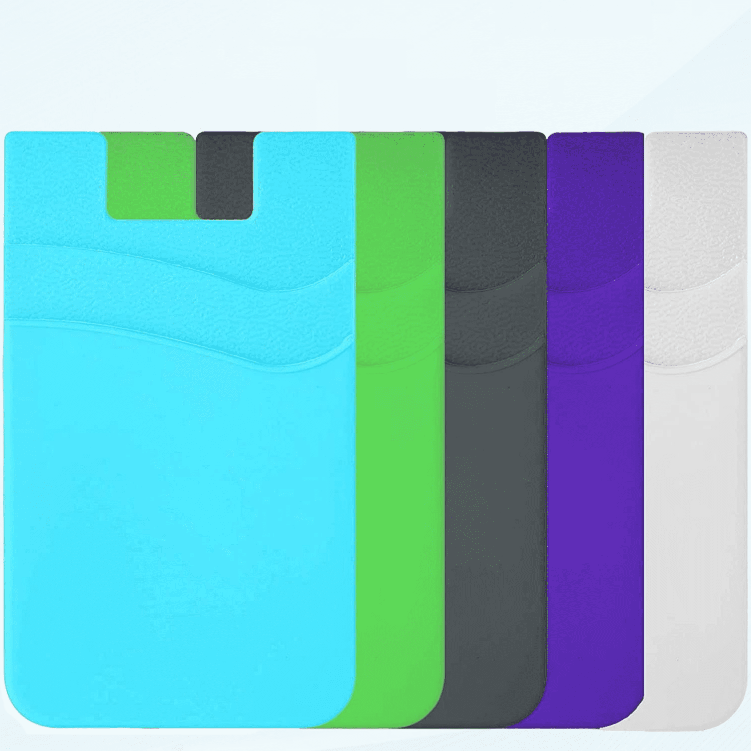 Card Holder for Back of Phone, Pouch Silicone Wallet Sleeve Pocket