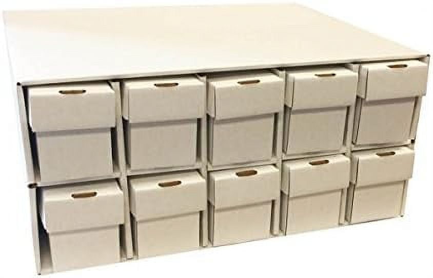 Card House Storage Box With 10 800Count Vertical Storage Boxes