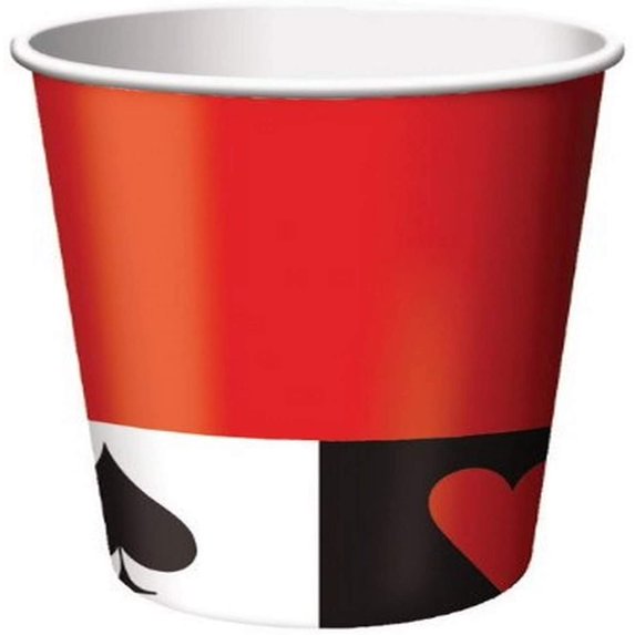 Casino 'Card Night' 9oz Paper Cups (8ct)