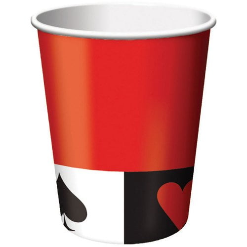 Casino 'Card Night' 9oz Paper Cups (8ct)