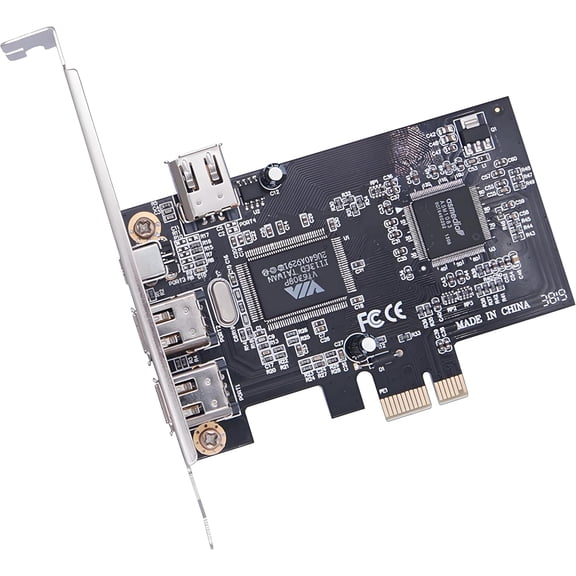 Card PCI-E 1X 4X 16X to Firewire 400 Capture Card IEEE 1394a PCI Express 4 Ports Card 6Pin and 4Pin IEEE-1394 400Mbps Adapter for Windows Mac Os Linux