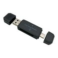 Card Reader 2 in 1 Type C SD TF Card Reader USB 2.0 Card Reader for PC/ H8L7