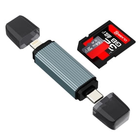 USB C Lightning SD Card Reader Adapter for iPhone 16 15 Pro Max Digital Camera Micro SD TF Memory Photo Transfer for Apple for iPad Type C MacBook Android Accessories Compatible for Samsung S25