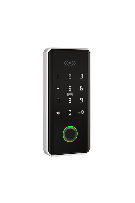 Card Reader Access Control, Card Reader Keypad Door Entry Fingerprint Touch Screen Door Keypad Security Access System for Home for Security (silvery)